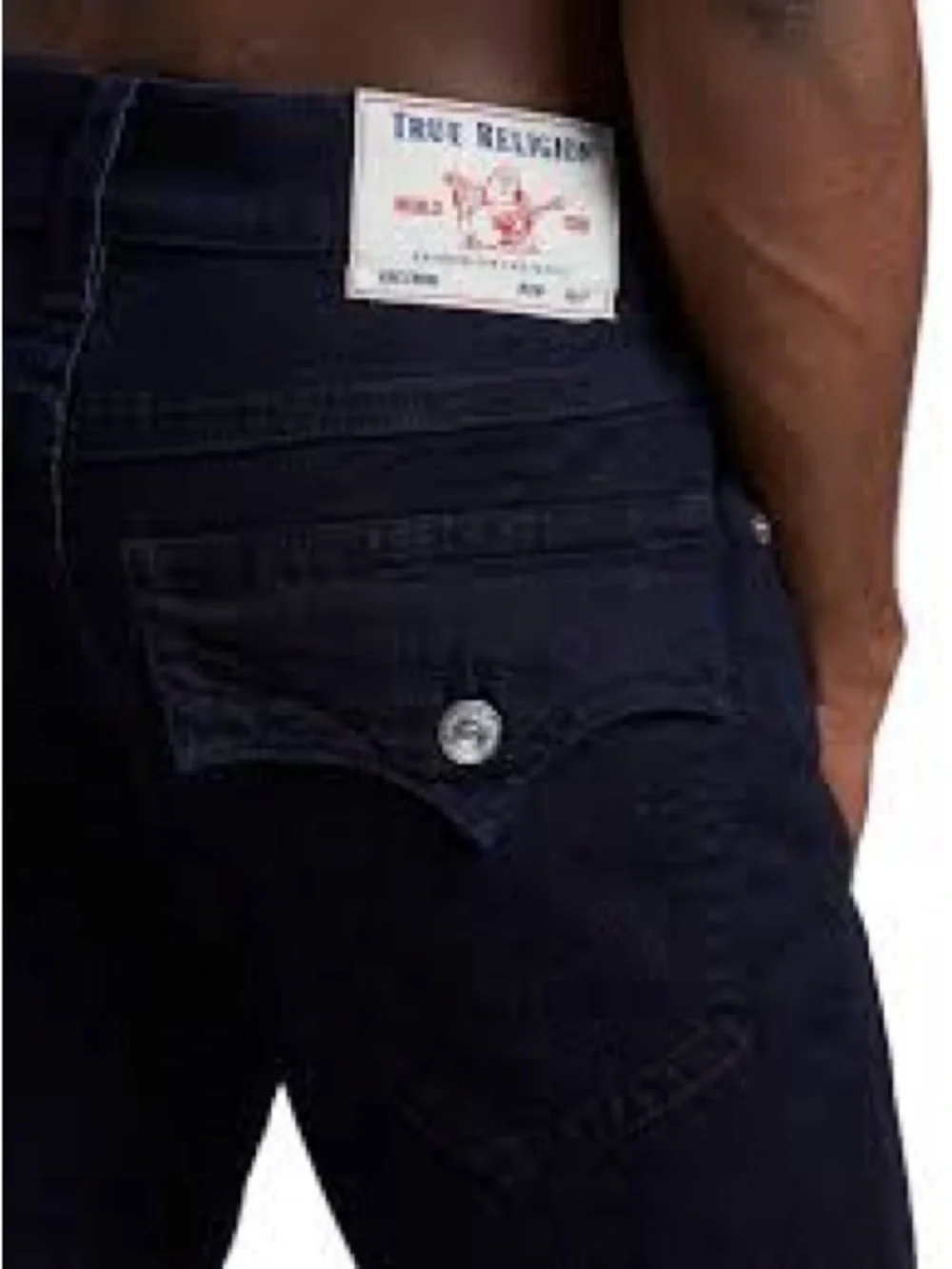True Religion ROCCO 36x34 Relaxed Skinny Dark Wash Jeans